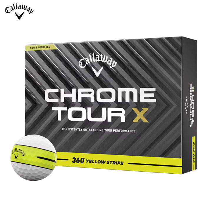 LEFC NcA[X 360 CG[ XgCv{[ CHROME TOUR X 360 YELLOW STRIPE 1_[X St{[